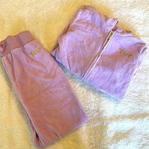 Juicy Couture Purple Velour Sweatsuit, Size 6